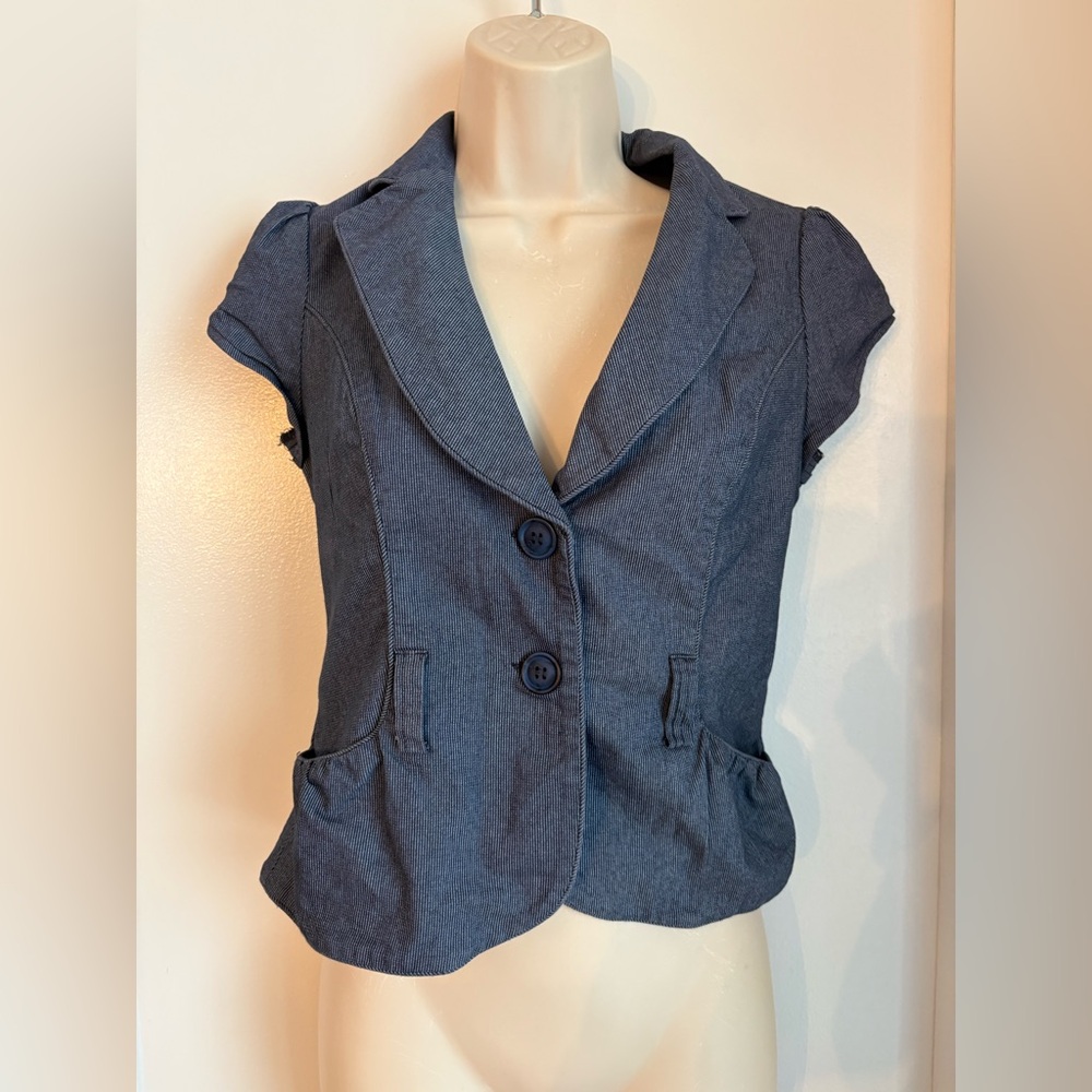 Odds ‘n Evens Blue Short Sleeve Blazer